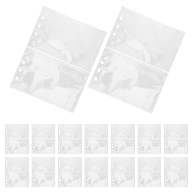 TEHAUX 30Ud Fundas Plásticas Para Archivador Transparente Con De Doble Y Bolsillos Superiores