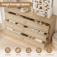 thumbnail image 6 of NEILA Rattan Dresser for Bedroom, Modern 6 Drawer Double Dresser for Bedroom, Wide Wood Chest of Drawers for Bedroom, Living Room, Hallway, 6 of 7