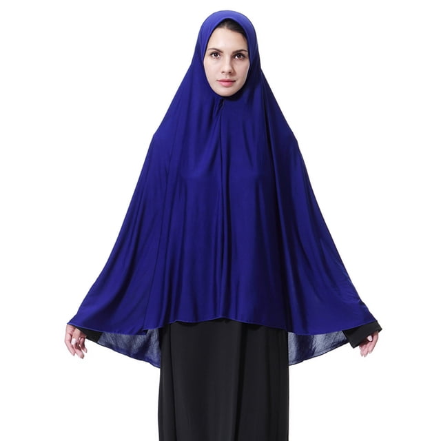 Colección Musulmana Hijab Khimar Pañuelo para Mujeres, Banderas de Estilo Largo en 12 Colores, Poliéster Suave para el Uso Diario Modesto