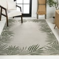 thumbnail image 4 of JONATHAN Y TUSCAN SUN 5 x 8 Area Rug, Isla Coastal Cottage Palm Frond Border - Green/Cream, TSN207B-5, 4 of 9