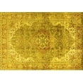 thumbnail image 1 of Ahgly Company Machine Washable Indoor Rectangle Medallion Yellow Traditional Area Rugs, 5' x 8', 1 of 4