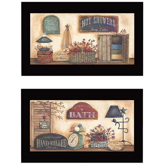 "Bath" Framed Wall Art for Living Room & Bedroom Decoration by Pam Britton