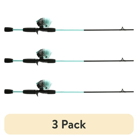 (3 pack) Shakespeare Reverb Spincast Combo 5 6 2-Piece Spincast Fishing Rod