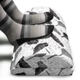 thumbnail image 3 of Birds Foot Rest, Silhouette of Damask Patterned Northern Mockingbirds on Fluctuating Leaves, Non-Slip Backing Adjustable Ergonomic Memory Foam Leg Support for Office, Grey Black White, by Ambesonne, 3 of 5