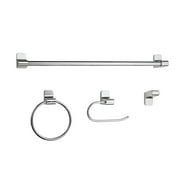 Globe Electric Positano 4-Piece Chrome Bathroom Hardware Accessory Kit, 51698
