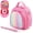 Pink, variant on MRINCA Carrying Case for Yoto Mini (2024), 30 Card Travel Organizer with Handle & Shoulder Strap, Protective Holder for Player & Accessories, Blue