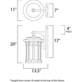 thumbnail image 2 of Maxim Santa Barbara VX Three Light 20-Inch Outdoor Wall Light - Sienna - 40035CDSE, 2 of 2