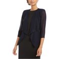 thumbnail image 1 of Calvin Klein Womens Embellished Cardigan Sweater, Blue, X-Large, 1 of 1