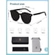 thumbnail image 5 of Gafas de sol SOJOS Classic Round SJ2067 para mujer y hombre, color negro y gris, 5 of 5