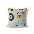 thumbnail image 2 of Vroom vroom Colorized Light Green Throw Pillow, 2 of 4