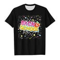 thumbnail image 4 of MUXiin Boys Girls School T-Shirts Cute Letter Graphic Short Sleeve Crewneck Breathable Casual Summer Tee Tops,110Black, 4 of 7