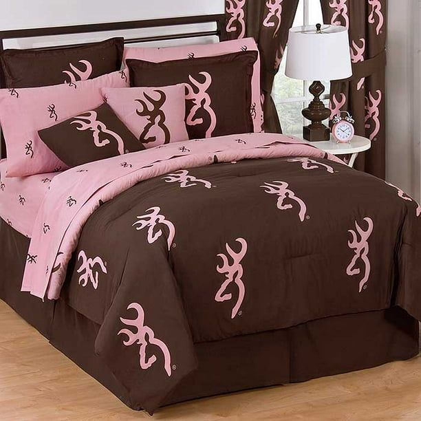Browning Buckmark Pink Comforter Set, Browning Bedding King Size
