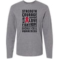 thumbnail image 3 of Inktastic Sickle Cell Awareness Strength Courage and Support Long Sleeve T-Shirt, 3 of 5