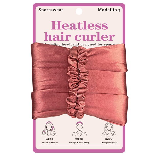 Muyoka Rizador de pelo sin calor de 35 pulgadas, sin calor, con varilla para rizar, diadema, esponja suave, sin calor, con 2 anillos para el pelo, herramienta de peinado para damas y mujeres, pelo lar