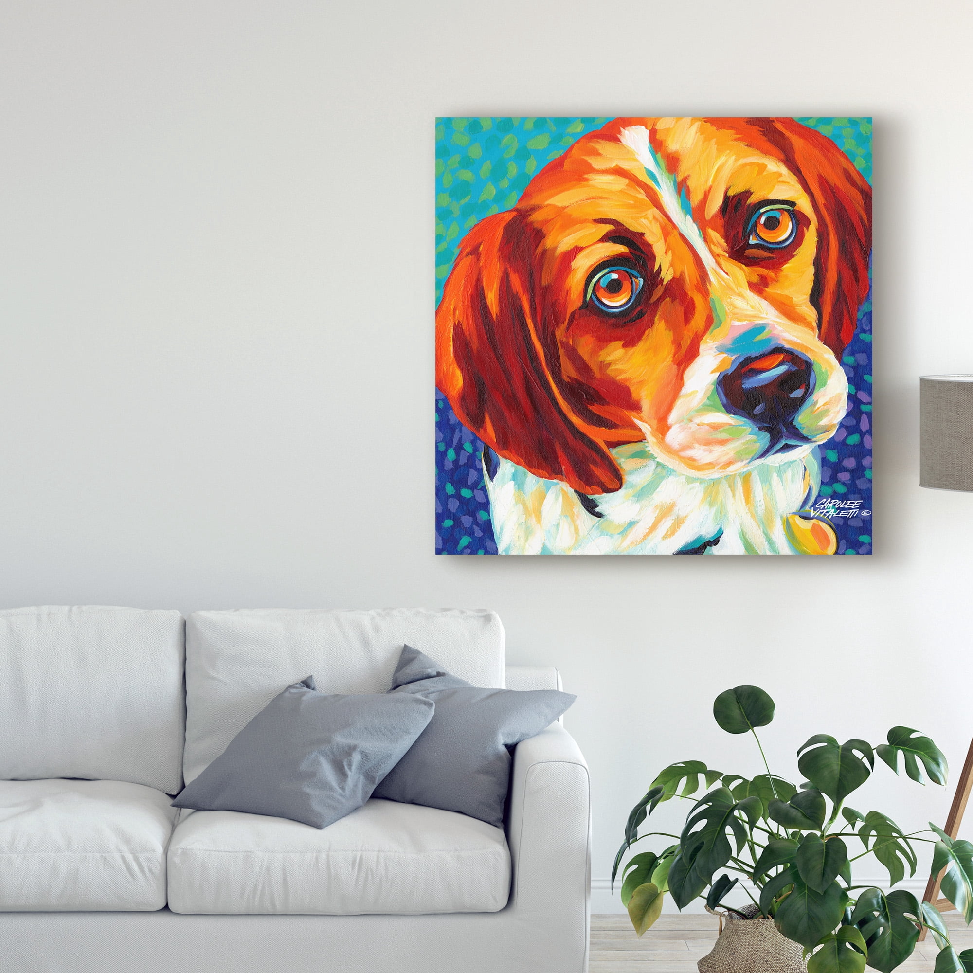 Trademark Fine Art 'Dogs in Color II' Canvas Art by Carolee Vitaletti