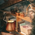 thumbnail image 4 of Kiven Cordless Bookshelf Lamp, 1-Light Rechargeable Bookcase Lighting with White Fabric Lampshade, Farmhouse Decorative Bookend, Cordless Table Lamp for Bedside Bookshelf Home Decor DZ00329-807, 4 of 8