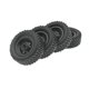 thumbnail image 2 of 4 Uds neumáticos de goma para coche RC duraderos, bricolaje, resistentes al desgaste, piezas de repuesto para vehículos de juguete MN82 78 1/12 RC, 2 of 9