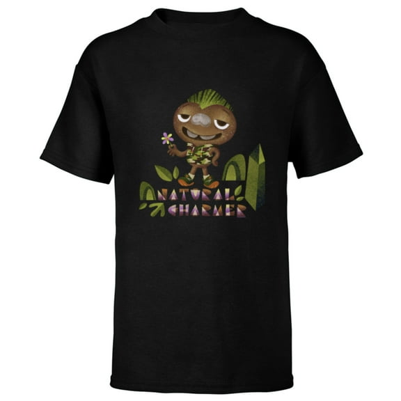 Disney and Pixar’s Elemental Clod Natural Charmer - Short Sleeve T-Shirt for Kids - Customized-Black