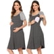 thumbnail image 1 of Camisón 3 en 1 para parto/trabajo/enfermería, bata de hospital de maternidad para mujer/ropa de dormir para lactancia Xemadio LRWJ050-8, 1 of 5