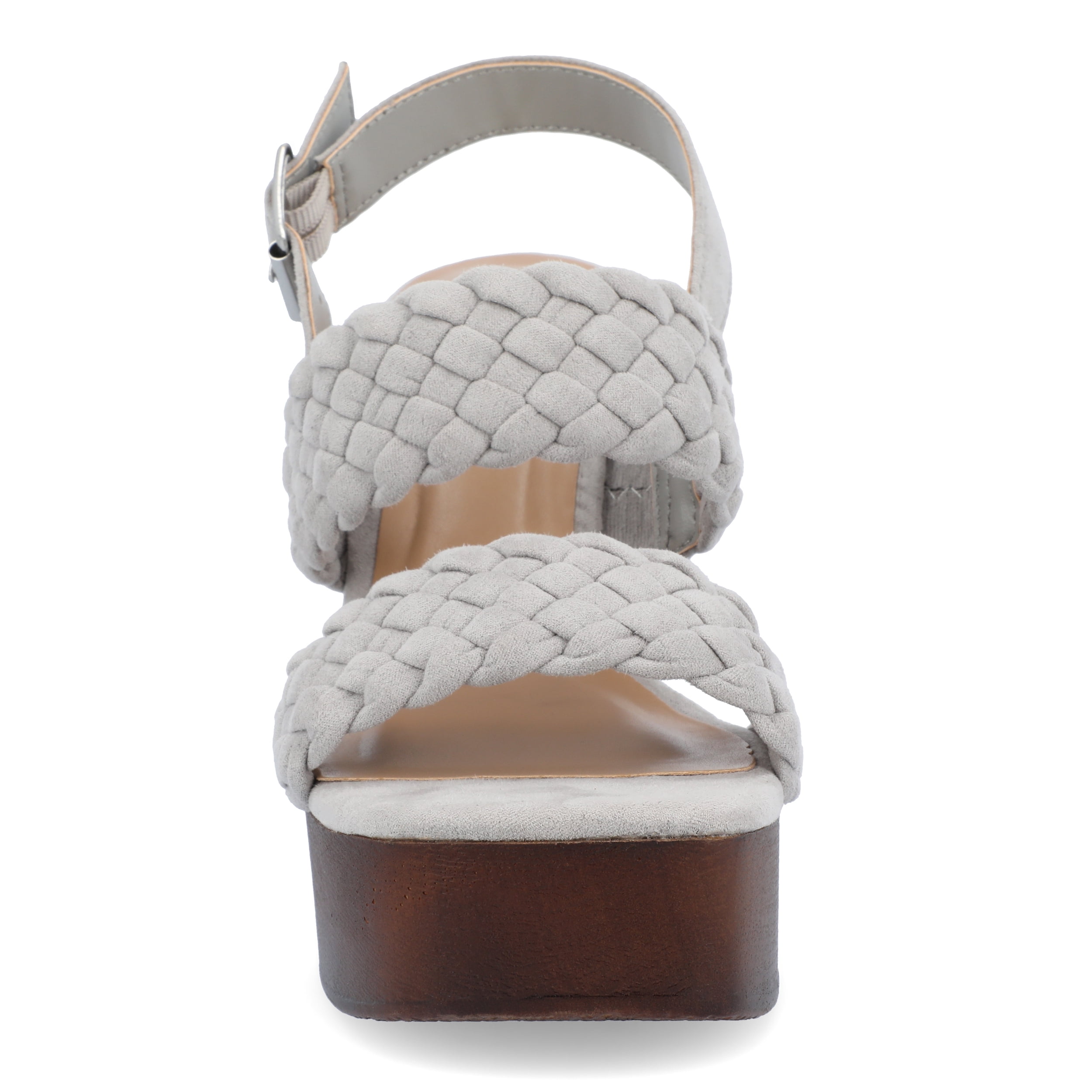 Journee Womens Ayvee Buckle Platform Wedge Sandals