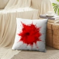 thumbnail image 3 of LALILO Throw Pillow Covers Red Powder Explosion White Powder Red Color Cushion Cover 18" x 18", 2 Pack, 3 of 6