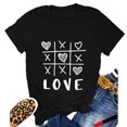 thumbnail image 5 of B91xZ Hauts Mignons pour Femmes Basiques en Coton Doux à Manches Courtes Col Rond, Noir S, 5 of 5