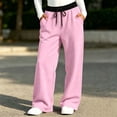 thumbnail image 3 of NAISIBABY Girls Sweatpants Size 12,High Waist with Pockets Casual Comfortable Pants Pink, 3 of 8