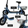 Lohoms 450W 36V Foldable EScooter, Adult EMoped with Seat, Basket