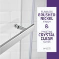 thumbnail image 3 of Anzzi Sd-Az056-01 Castle 72" High X 49" Wide Hinged Semi Frameless Shower Door - Brushed, 3 of 14