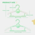 thumbnail image 4 of Nbpower Baby Hangers 50 Pack, 11"-14" Extendable Kids Hangers, Non-Slip Baby Hangers for Closet, Plastic Kid Hangers with Windproof Buckle, Baby Clothes Hangers for Pants Shirts Outfit Onesie, Green, 4 of 7