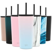 Simple Modern 20 oz Classic Tumbler with Straw & Flip Lid - 18/8 Stainless Steel Water Bottle Ombre: Sweet Taffy