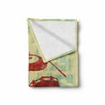 thumbnail image 2 of Vintage Soft Flannel Fleece Blanket, Groovy Retro Drumming Poster Design Percussion Rock Music Instrument Play Vibe Hit, Cozy Plush for Indoor and Outdoor Use, 50" x 60", Red Yellow, by Ambesonne, 2 of 6
