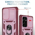 thumbnail image 6 of Dteck Samsung Galaxy S21 Case, Slide Camera Lens Protector Cover Magnetic Ring Holder Kickstand Rugged Shockproof Case for Samsung Galaxy S21, Pink/Red, 6 of 11