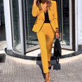 thumbnail image 1 of Vedolay Suit Jacket Women's Casual Long Sleeve Lapel Button Open Front Work Office Jackets Suit,Yellow XL, 1 of 5