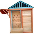 thumbnail image 6 of DFENGDF Wooden Outdoor Playhouse, 4-in-1 Game House, 61.4" L x 45.98" W x 64.17" H, 6 of 8