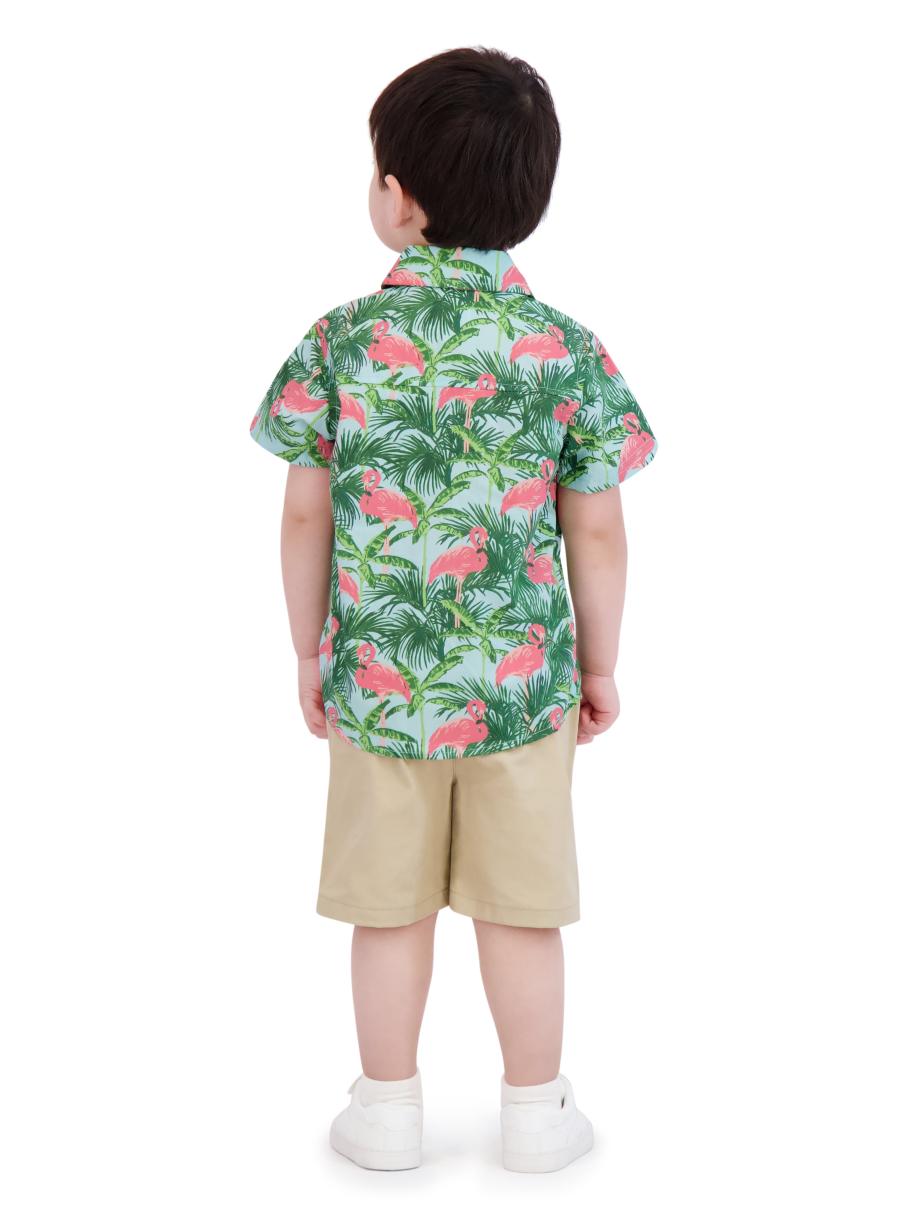 Little Rebels Toddler Boy Flamingo 2 Piece Short Set, Size 2T-4T