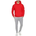thumbnail image 3 of Txeol Mens Sweatsuit 2 Piece Set Hoodies and Sweatpants Long Sleece Pullover Sweatshirts and Drawstring Jogger Pants with Pockets Oversized 2 Piece Lounge Suits,M,Red, 3 of 8