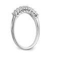 thumbnail image 6 of Solid 14K White Gold Nine Stone Diamond Wedding Ring Band with CZ Cubic Zirconia Size 7, 6 of 8