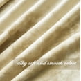 thumbnail image 6 of Chezmoi Collection Lux Beige Distressed Velvet Curtains 2 Panel Set, Room Darkening Luxury Velvet Grommet Top Window Drapes for Living Room Bedroom 50" W x 96" L, 6 of 9