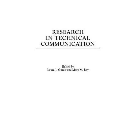 Contemporary Studies in Technical Commun Research in Technical Communication, (Hardcover)
