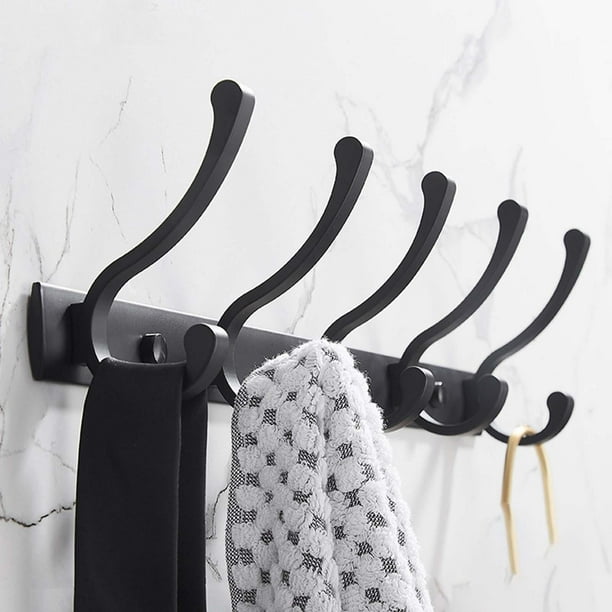 Dual Hooks Clothes Hangers Room Decor Hanger Bathroom Wall Hooks Rack Coat  Hat Hanger Coat Hooks Hole Hooks for Shirt Belt Pocket Towel , E-5 Hook,  Others 