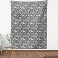 thumbnail image 3 of Ambesonne Floral Fabric by the Yard Upholstery, Lilies Pattern, 3 Yards, Black and White, 3 of 4