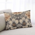 thumbnail image 2 of Orange Grey Spring Floral Throw Pillow Cover 24 x 36 Inch Decorative Pillow Cover Vintage Watercolor Flower Lumbar Pillowcase Seasonal Rectangle Cushion Case for Couch Sofa Bed Living Room, 2 of 7