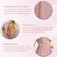 thumbnail image 4 of MLDRA Dress for Women Flower Floral Wedding Guest Dress V Neck Wrap Ruffle Sleeve Beach Skirt Casual 2025 Summer Pink, 4 of 9