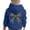 1#Blue, variant on Byoo Big Girls Hoodie Leopard Bow Print Long Sleeve Hooded Sweatshirt Pullover Top