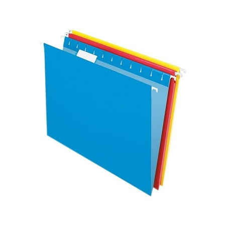 Pendaflex Colored Hanging Folders, 1/5 Tab, Letter, Assorted Colors, 25/Box