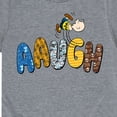 thumbnail image 3 of Peanuts - Aaugh Pattern Charlie Brown - Toddler And Youth Short Sleeve Graphic T-Shirt, 3 of 6