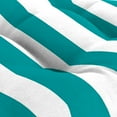 thumbnail image 6 of Jordan Manufacturing 19" x 19" Awning Turquoise Stripe Square Tufted Outdoor Wicker Seat Cushion with Rounded Back Corners (2 Pack), 6 of 11