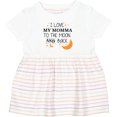 thumbnail image 3 of Inktastic I Love My Momma to the Moon and Back Girls Baby Dress, 3 of 5