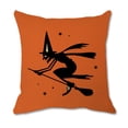thumbnail image 4 of 4Pack Halloween Throw Pillow Covers for Halloween Decor Linen Sofa Throw Cushion Cover for Halloween Party Home Decoration, 18"x18", 4 of 5